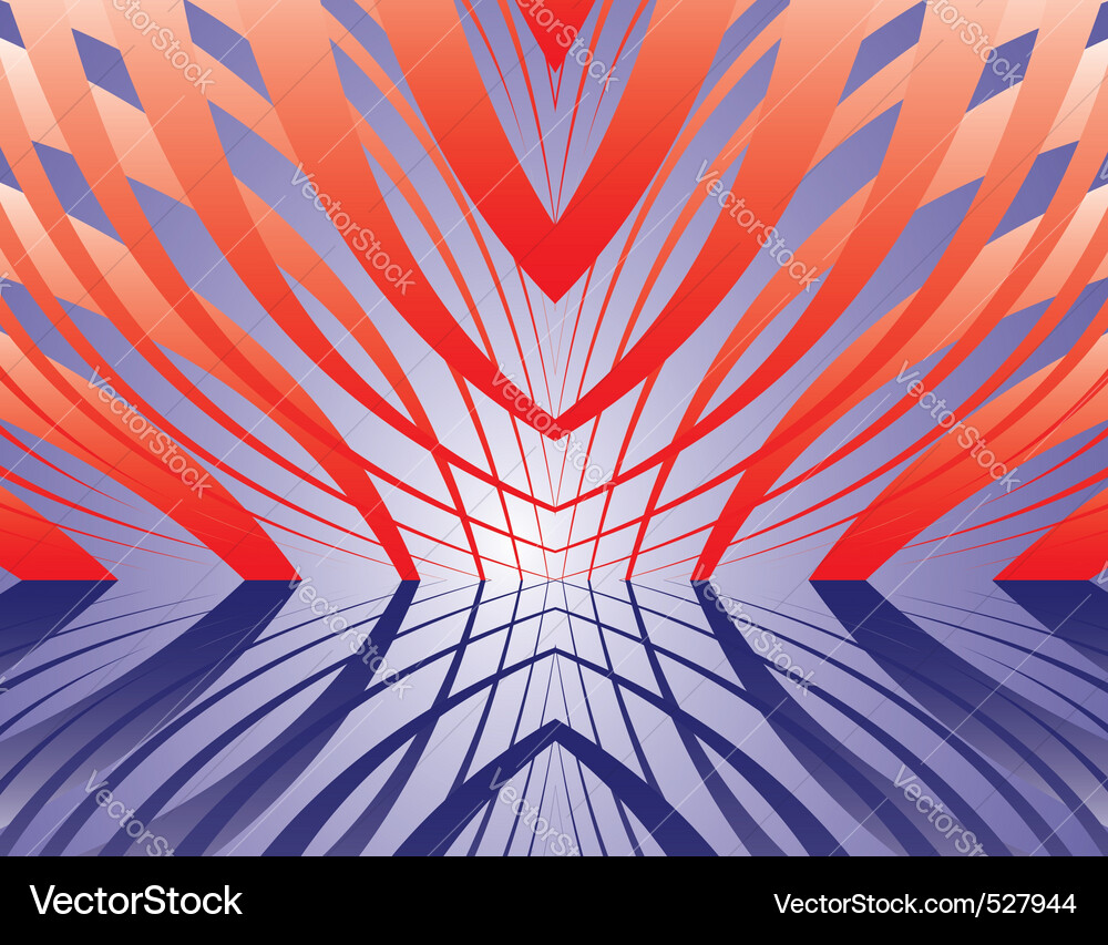 Abstract modern building reflection Vector Image