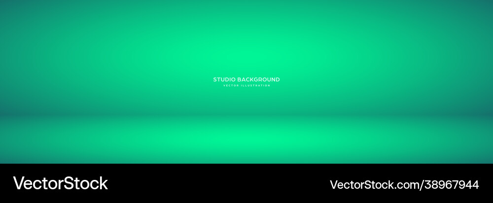Empty long emerald studio abstract background Empty long emerald studio abstract background vector image