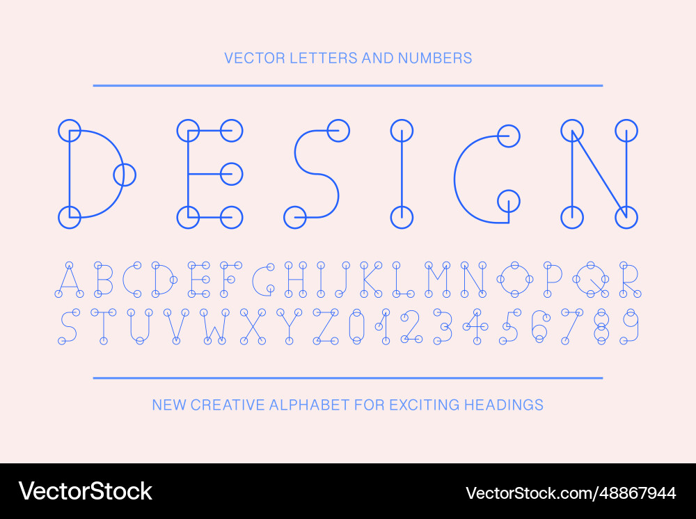 Kreative minimalistische Umriss Schrift trendy Kreative minimalistische Umriss Schrift trendy vektorbild