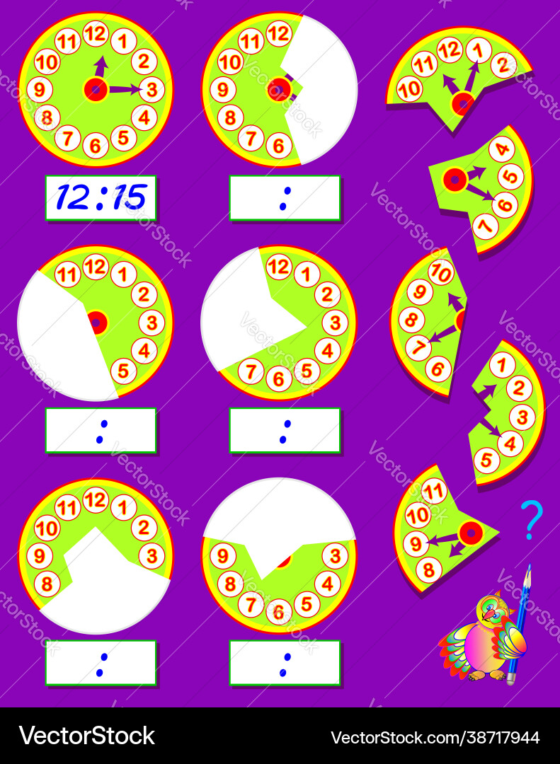Logic exercise for children need to find Logic exercise for children need to find vector image