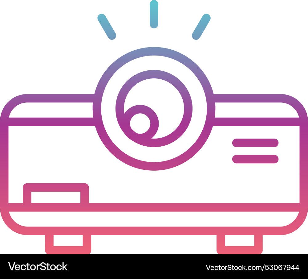 Projector line gradient design Vector Image