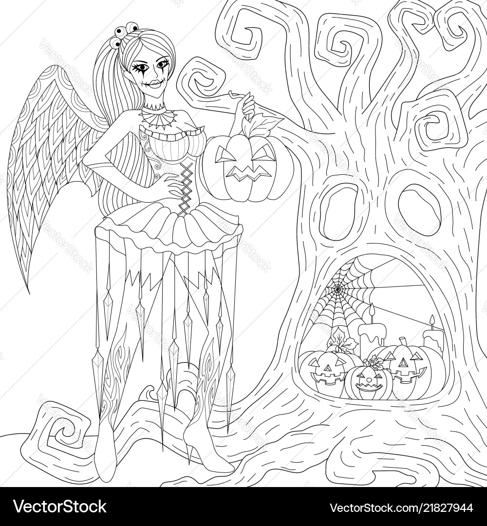 Scary girl Scary girl vector image