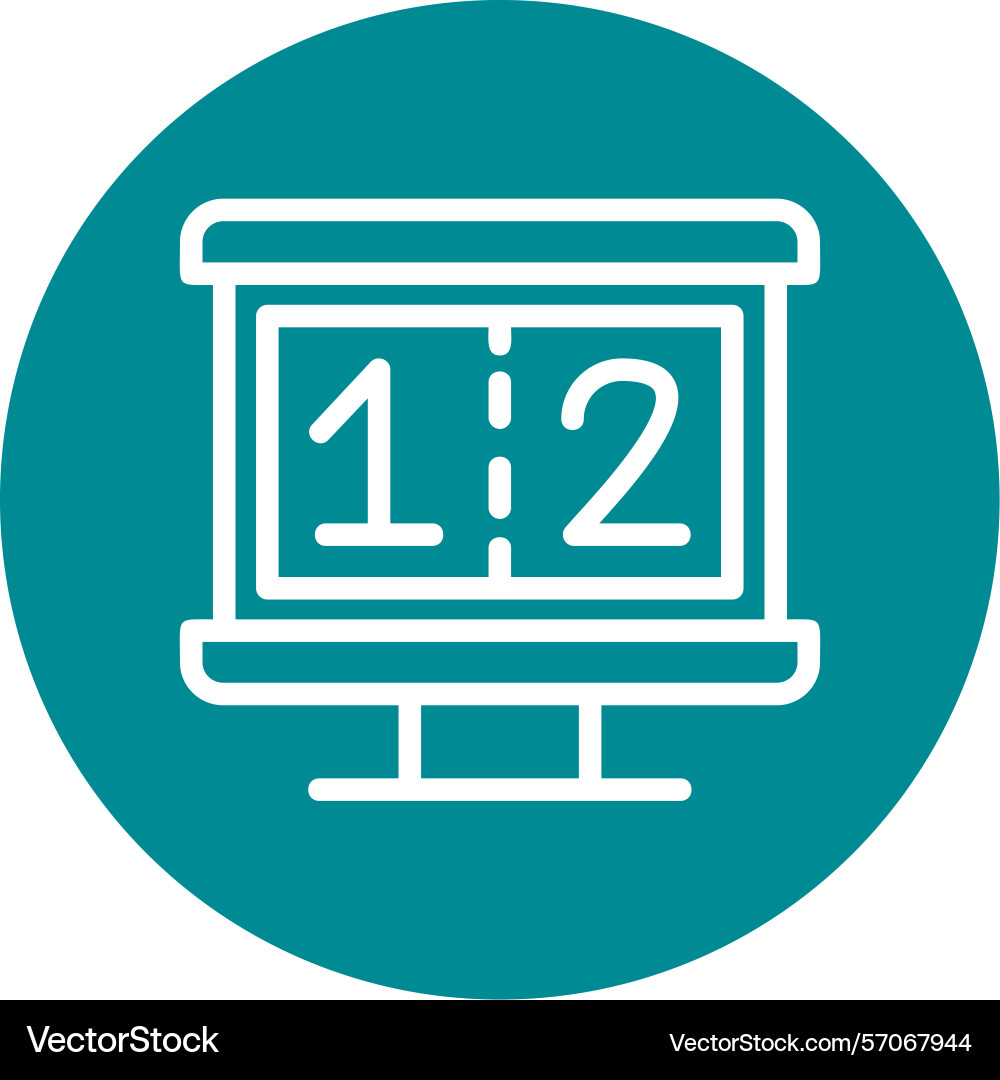 Slide number line circle style icon design vector image