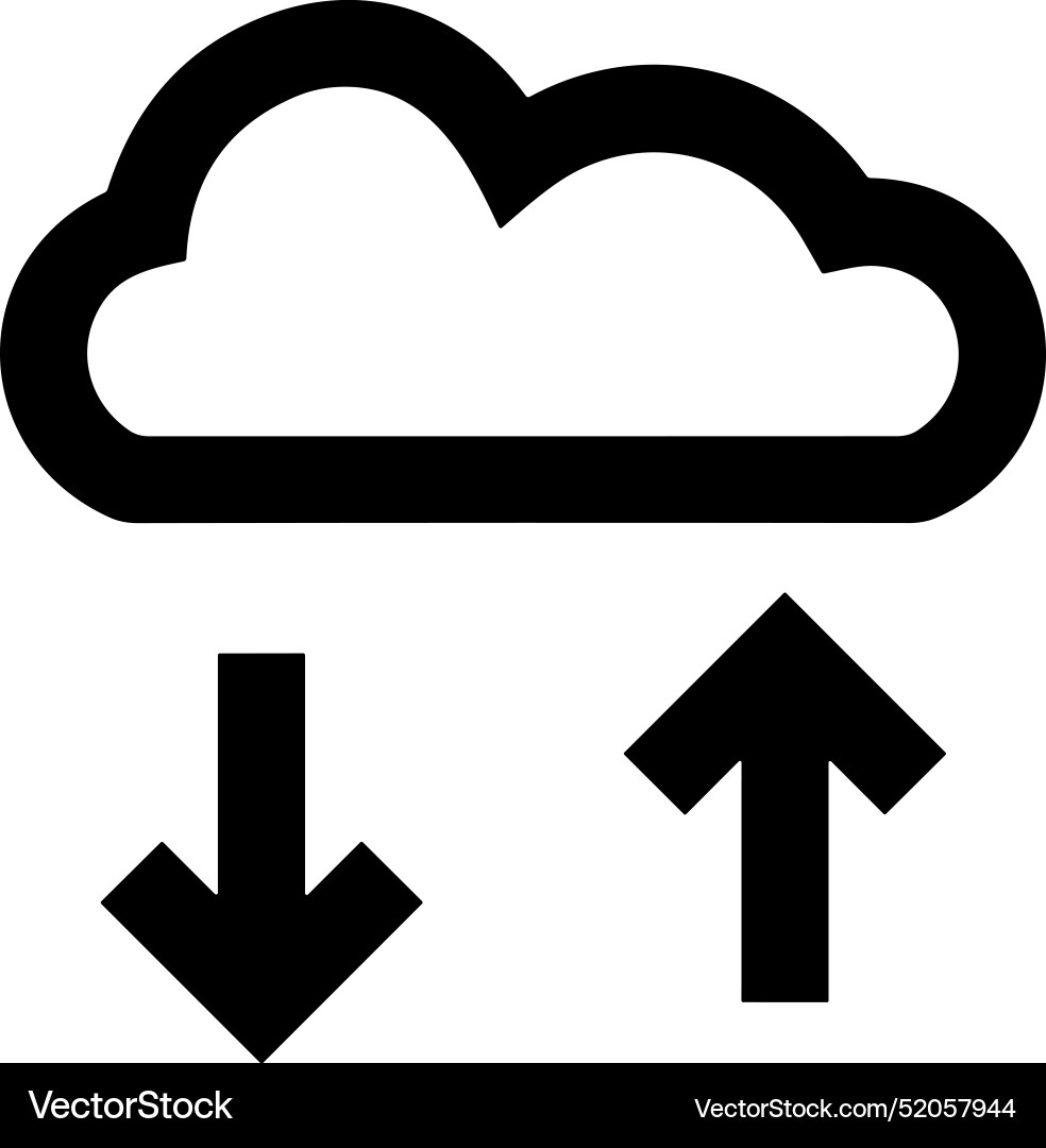 Upload outline icon symbol image Vector Image