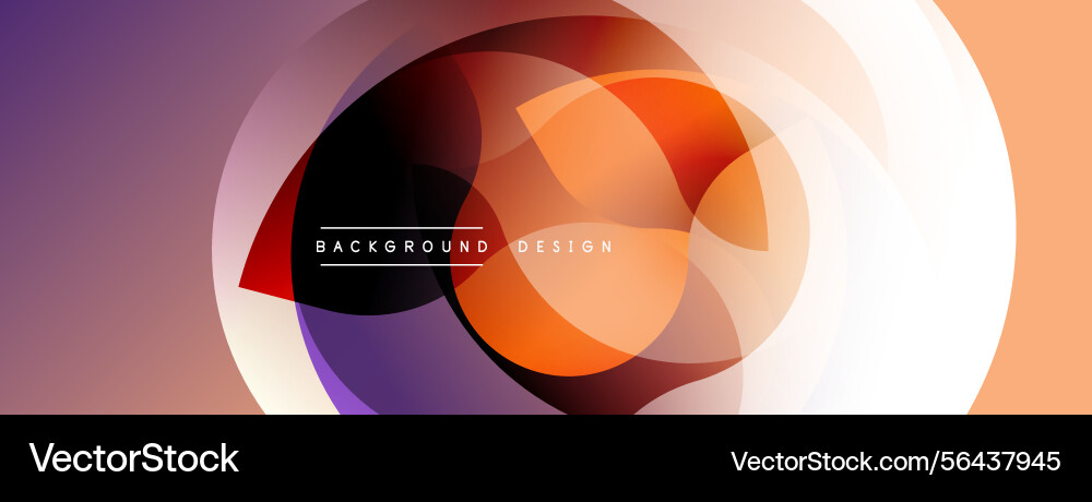 Abstract design features overlapping circles warm Abstract design features overlapping circles warm vector image