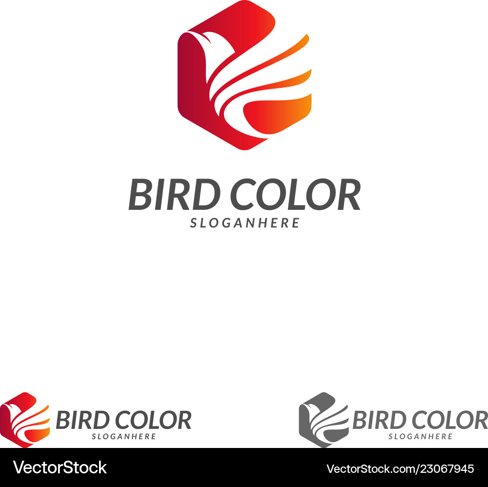 Bird logo flying design template dove Bird logo flying design template dove Vector Image