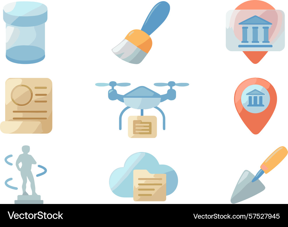 Colorful icons representing various concepts like Colorful icons representing various concepts like Vector Image