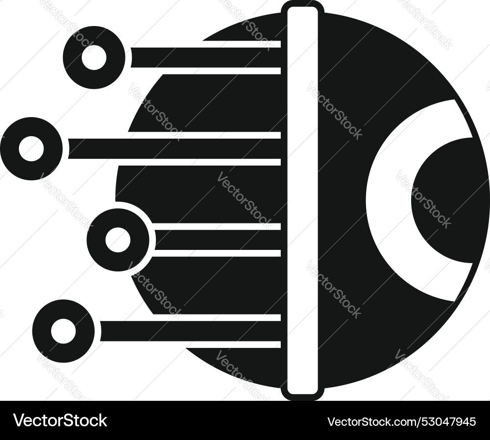 Cyber eye scanning data stream icon showing Cyber eye scanning data stream icon showing vector image