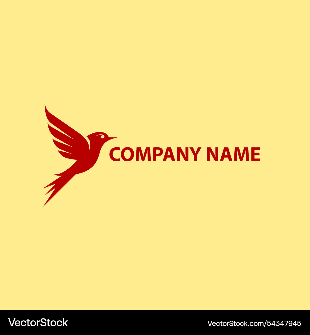 Minimalistisches Vogel-Logo für Unternehmen Minimalistisches Vogel-Logo für Unternehmen Vektorbild