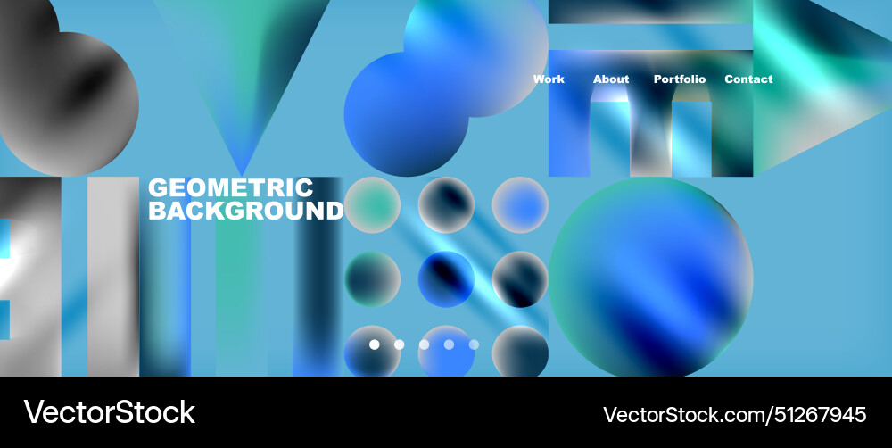Various colorful geometric shapes abstract web Vector Image