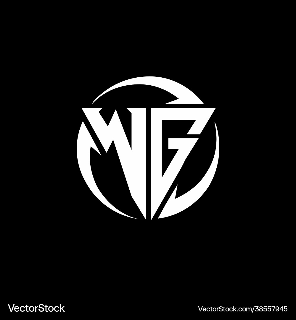 WG Monogram Logo Template – Royalty-Free Vector | VectorStock