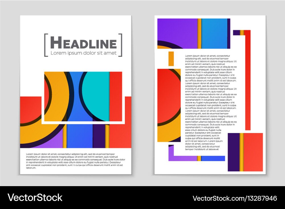 Abstract layout background set for art Vector Image