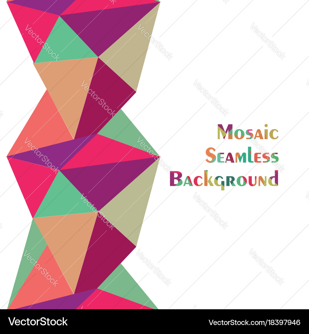 Abstract seamless border pattern geometric vector image