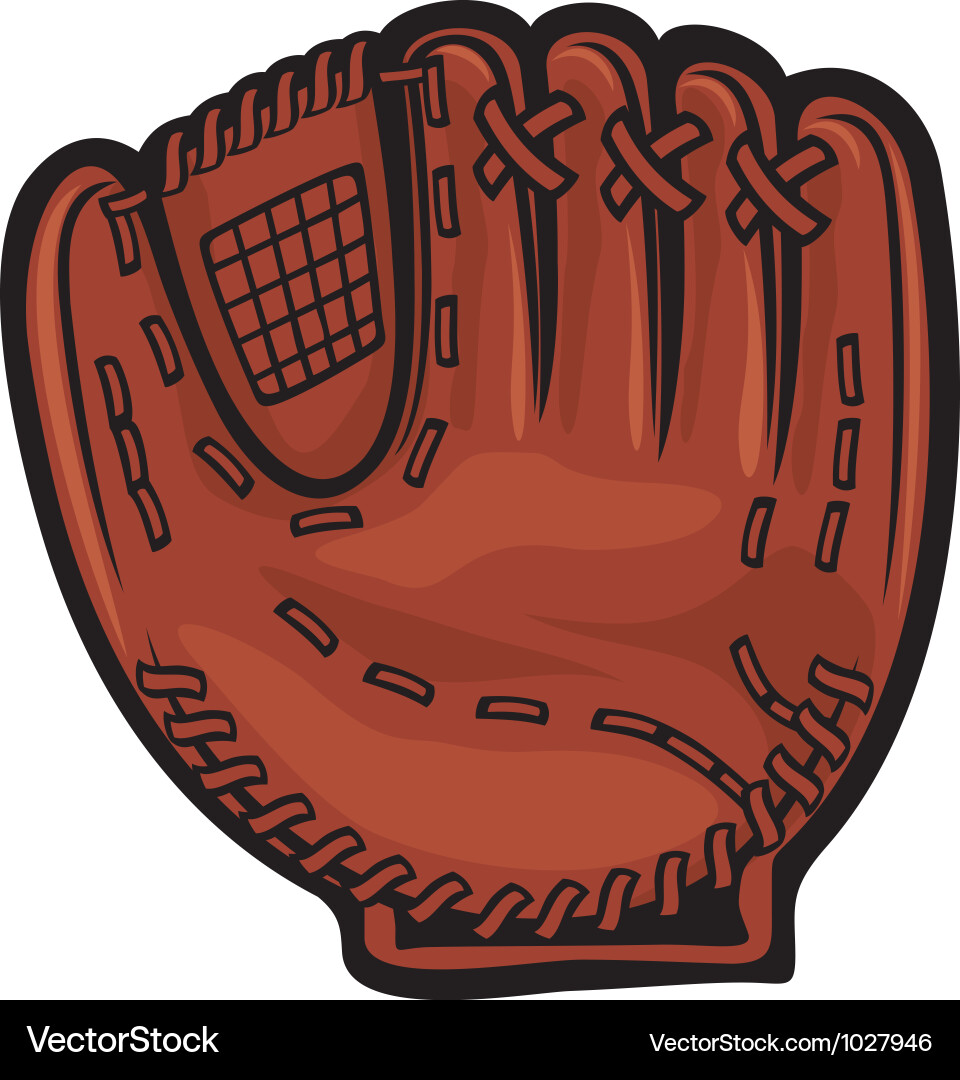 Baseball Glove - Leather Sports Equipment vector image