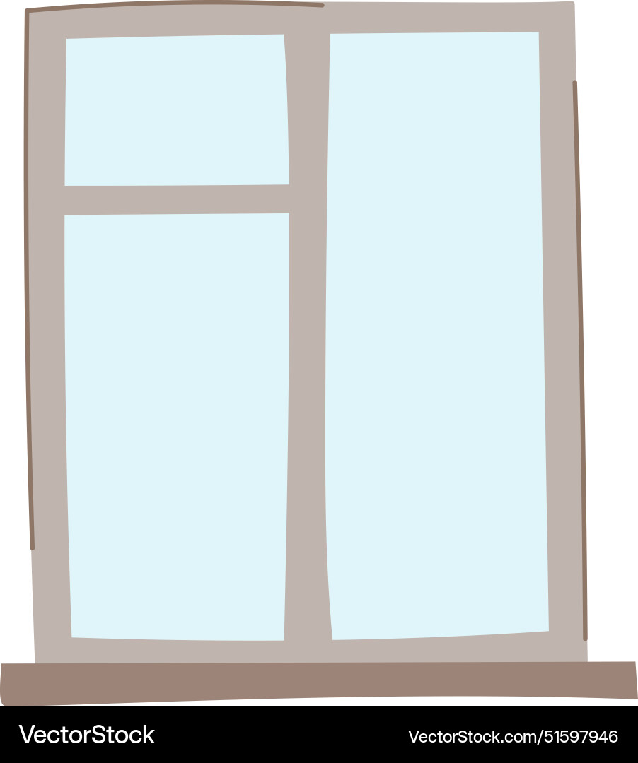 Light window frame cartoon Light window frame cartoon vector image
