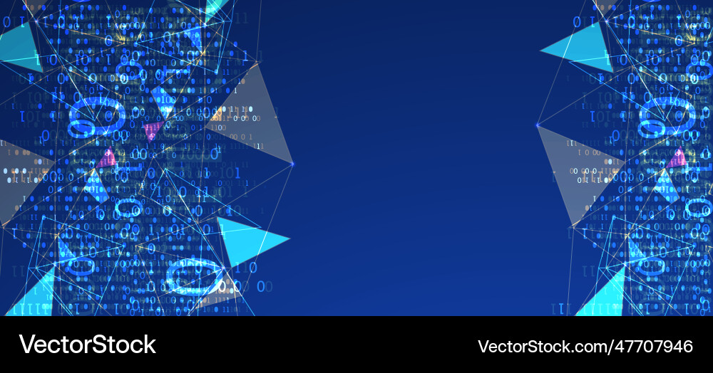 Technology background big data concept binary Technology background big data concept binary vector image
