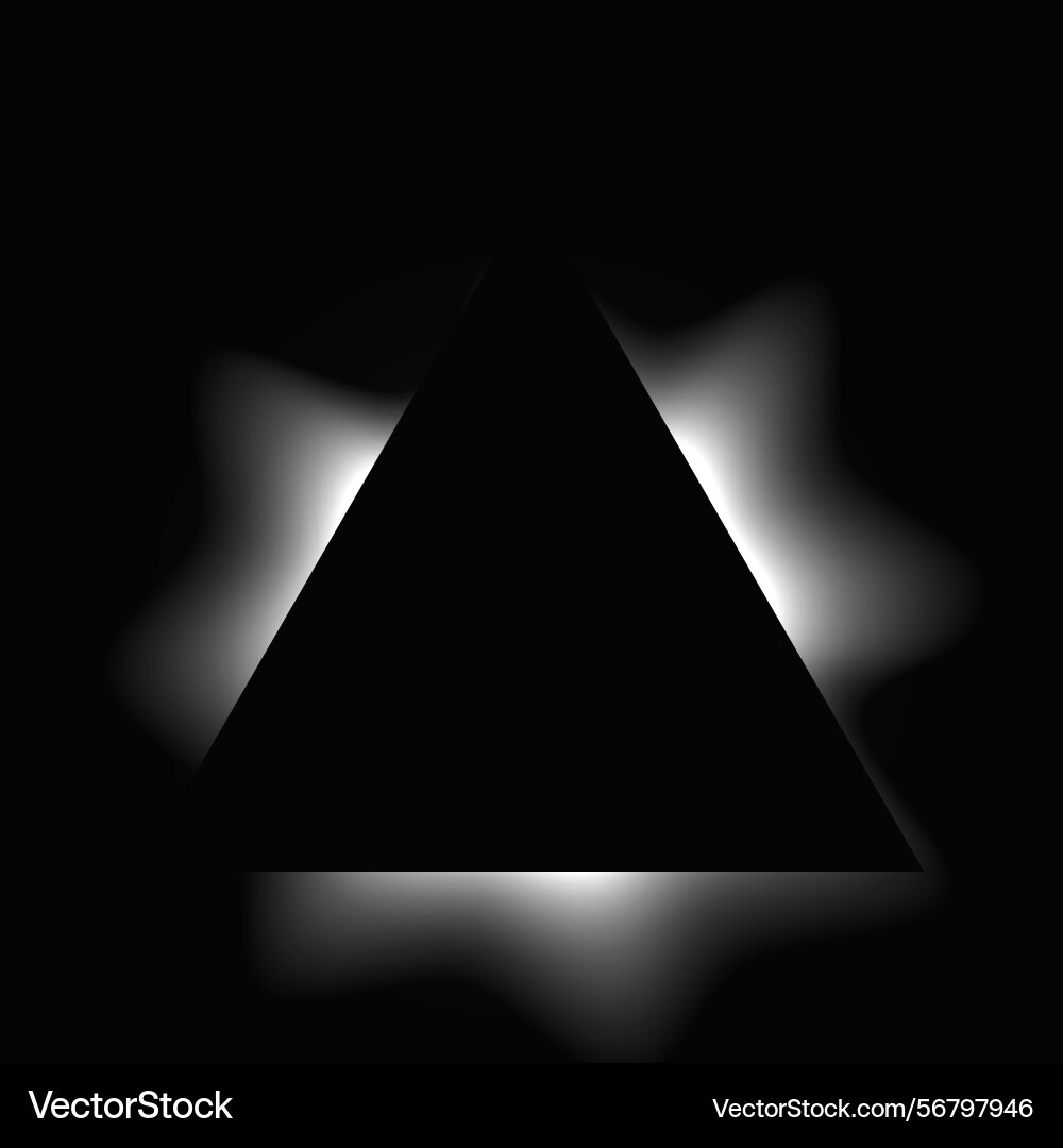 Triangle illuminate light frame Vector Image