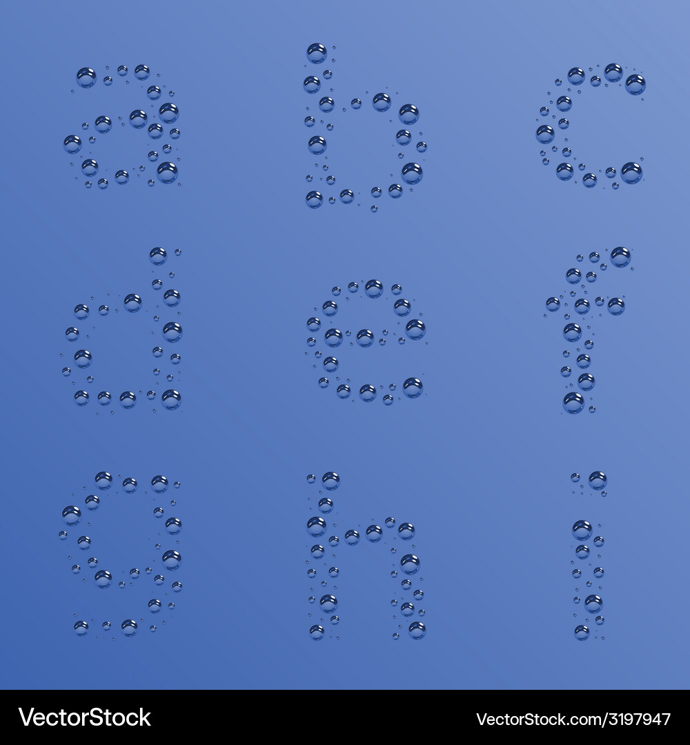 Bubble alphabet - part 1 Vector Image
