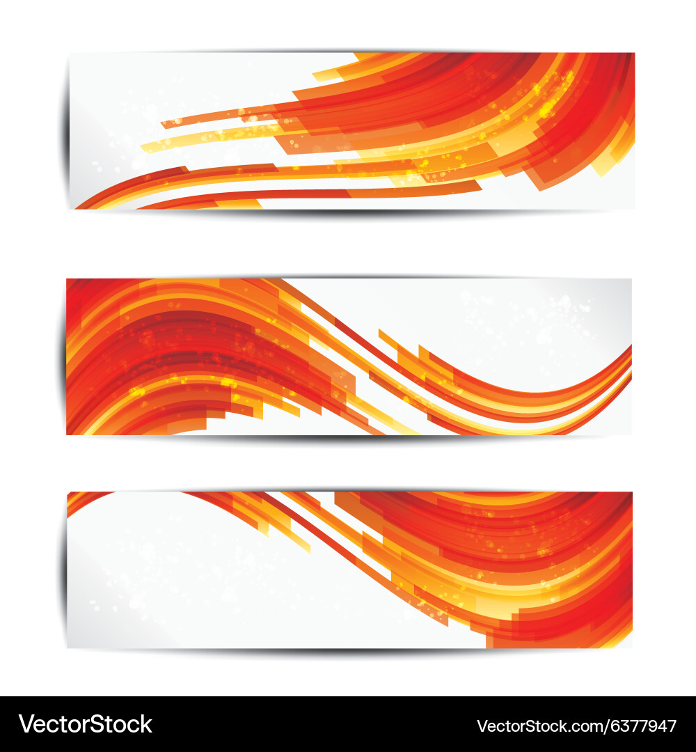 Set of abstract colorful web headers and cards Vector Image