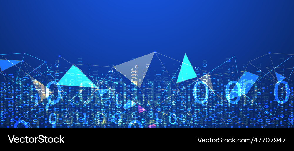 Technology background big data concept binary Technology background big data concept binary vector image