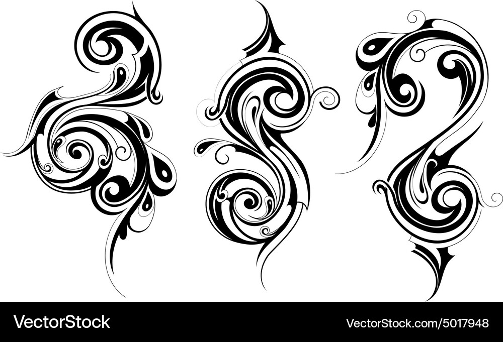 Elegant Swirl Patterns Vector Image