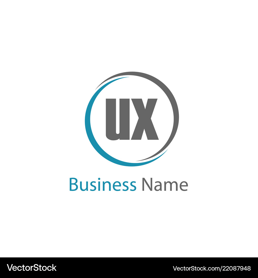 Initial letter ux logo template design – Royalty-Free Vector | VectorStock