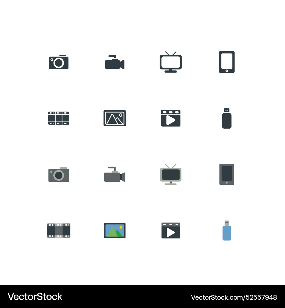 Save cursor love share web and app icon set Save cursor love share web and app icon set vector image
