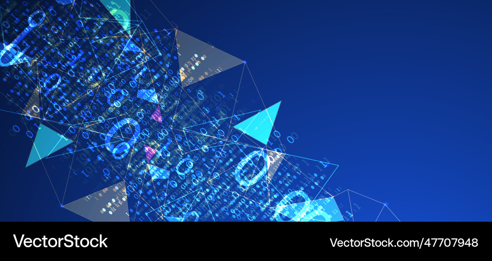 Technology background big data concept binary Technology background big data concept binary vector image