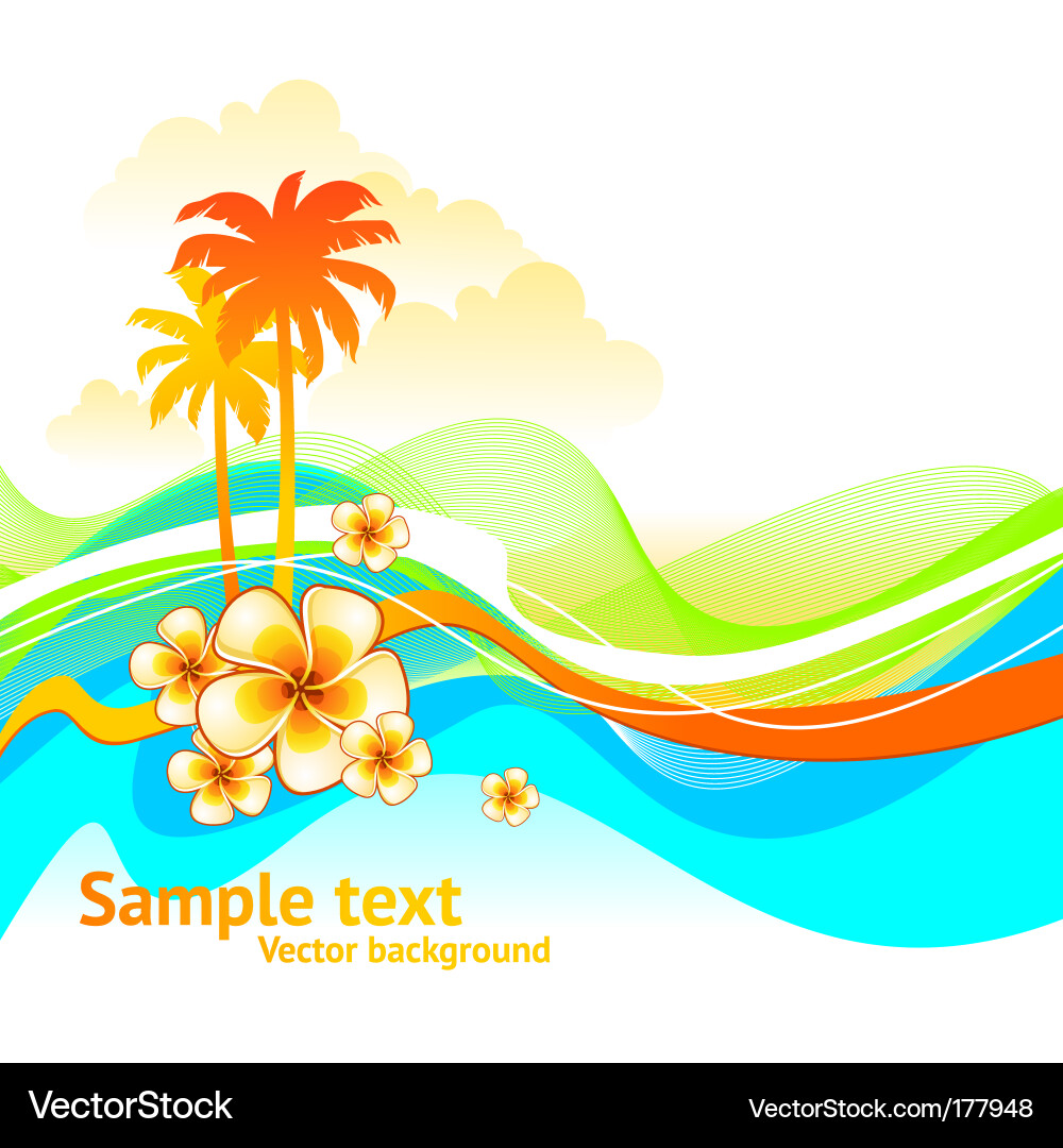Tropical background Royalty Free Vector Image - VectorStock