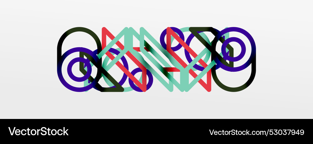 Abstract background - colorful circle lines Vector Image