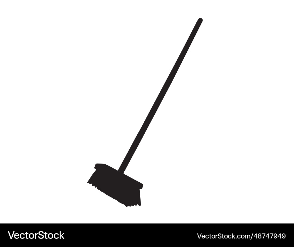 Broom silhouette art vector image