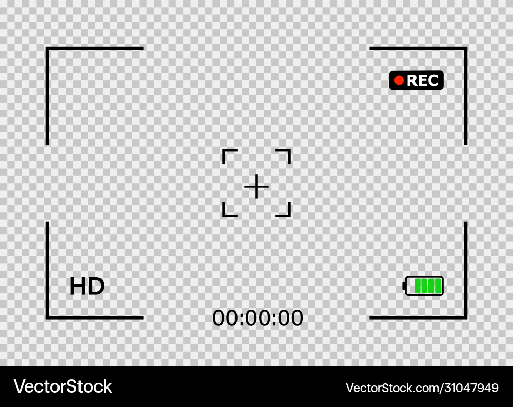 Camera frame isolated template viewfinder screen Camera frame isolated template viewfinder screen vector image