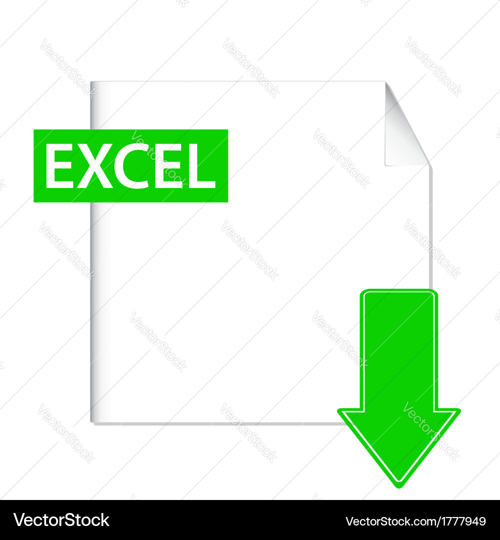 Excel Icon - Green Vector Image