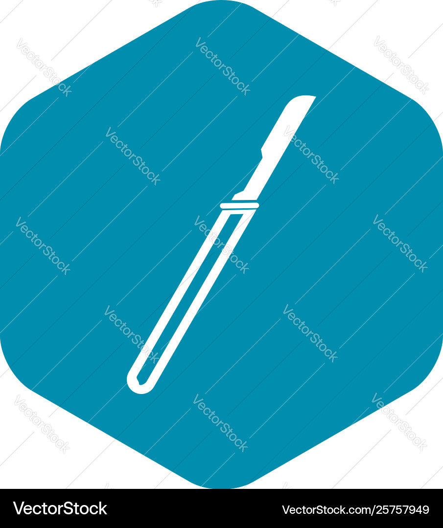 Scalpel icon simple style Scalpel icon simple style Vector Image