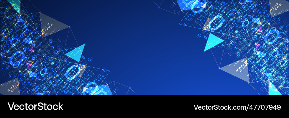 Technology background big data concept binary Technology background big data concept binary vector image