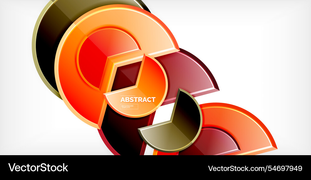 Trendy round shapes with triangular angle design Trendy round shapes with triangular angle design vector image