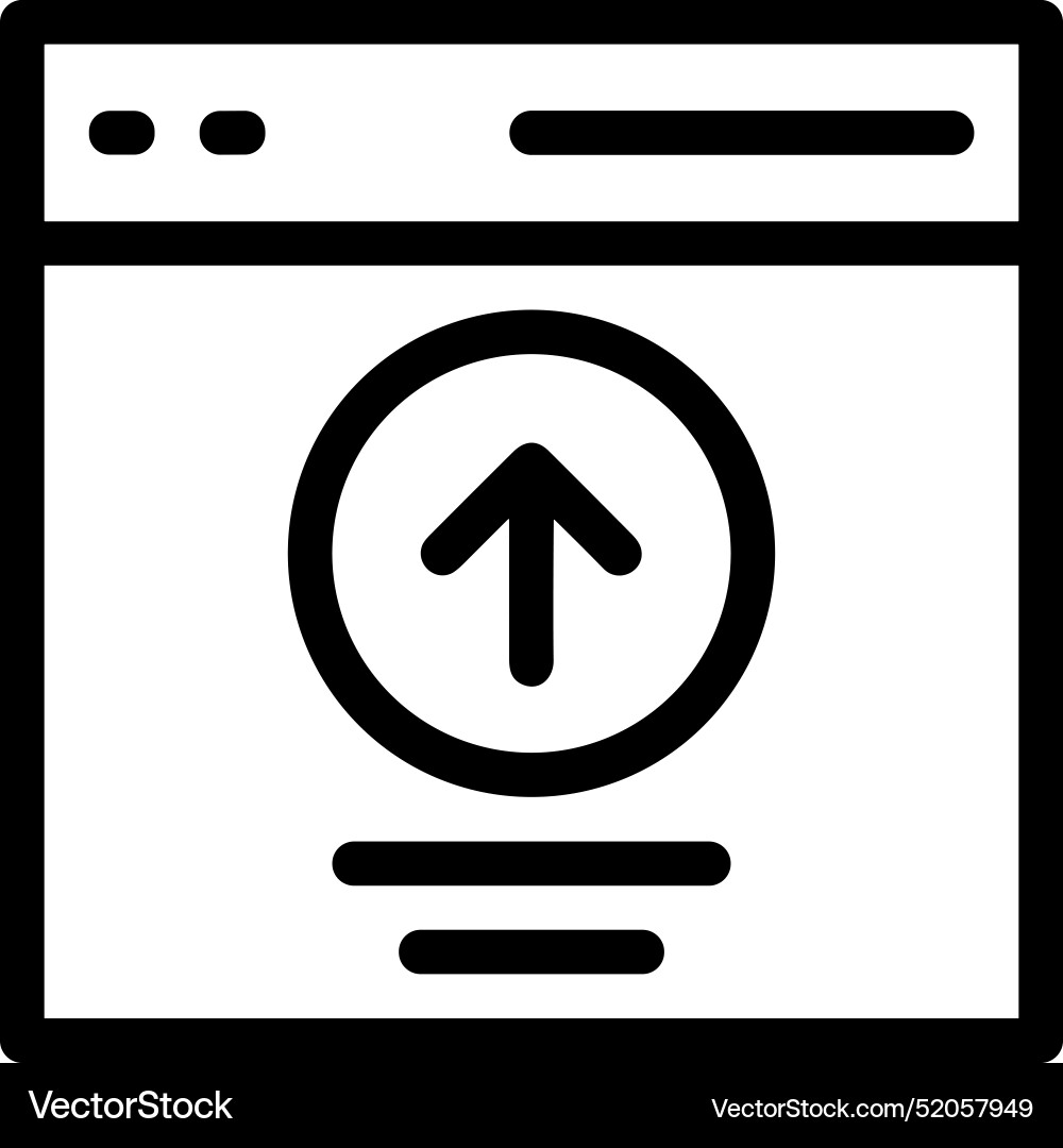Upload outline icon symbol image Upload outline icon symbol image Vector Image