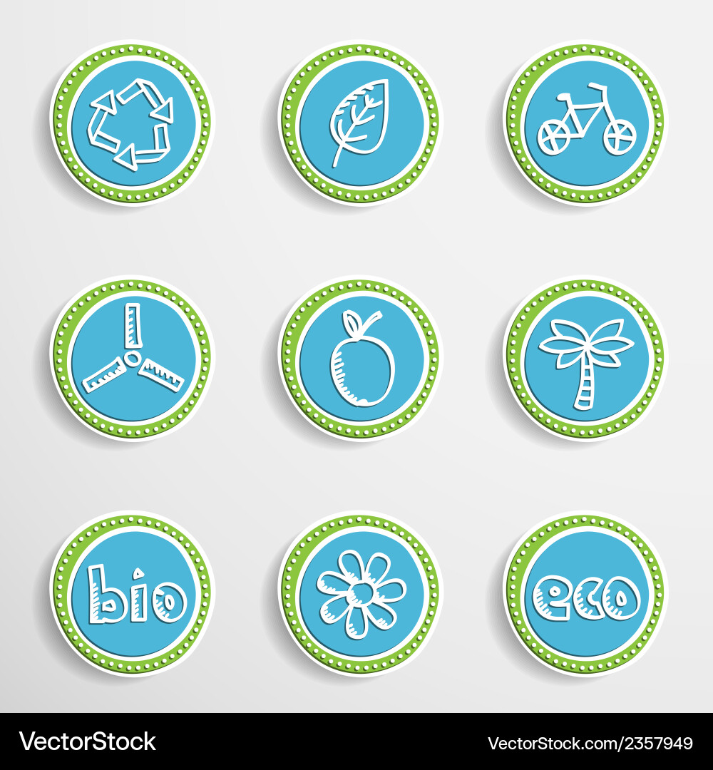 Web buttons with drawing icons vector image