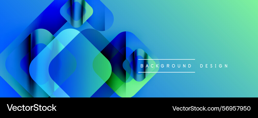 Abstract geometric shapes overlap creating Vector Image
