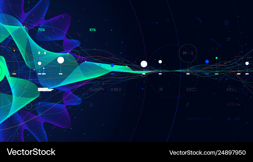 Data Analytics & Visualization Vector Image