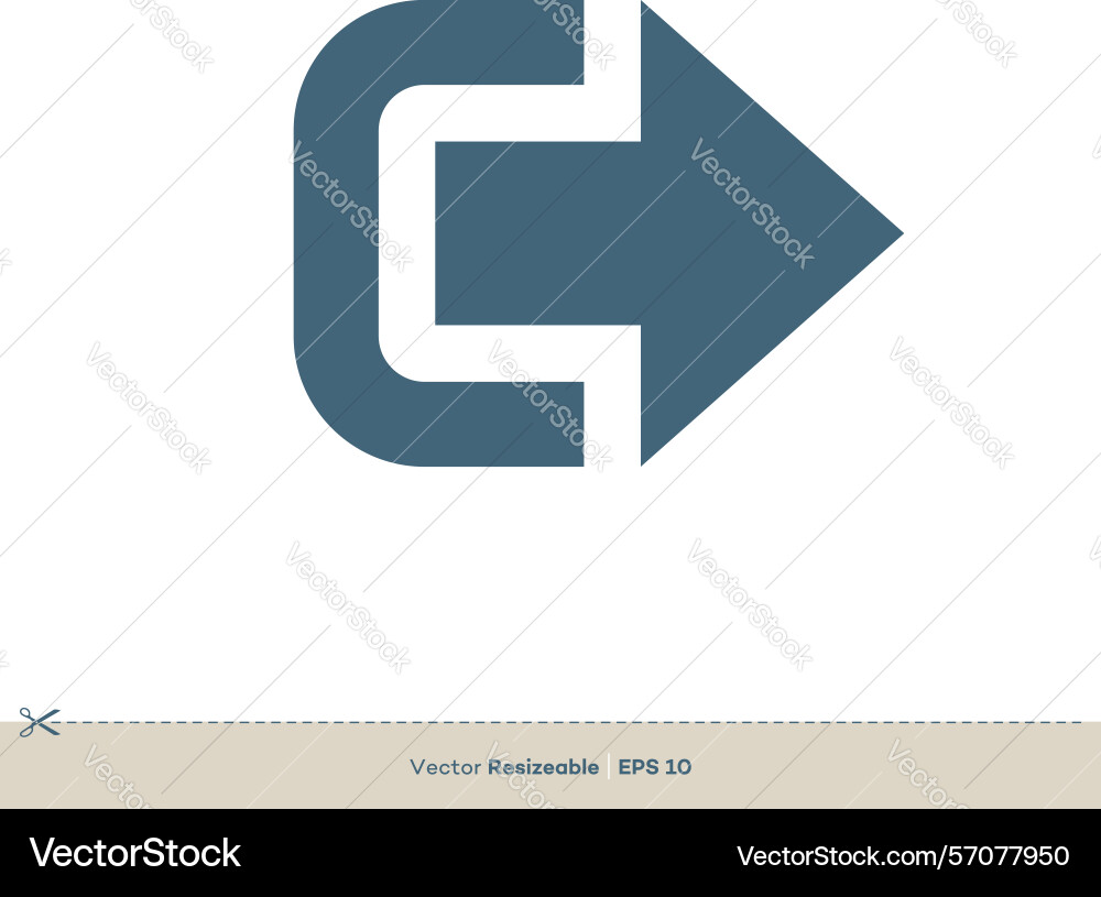 Exit arrow log out icon logo template design Exit arrow log out icon logo template design Vector Image