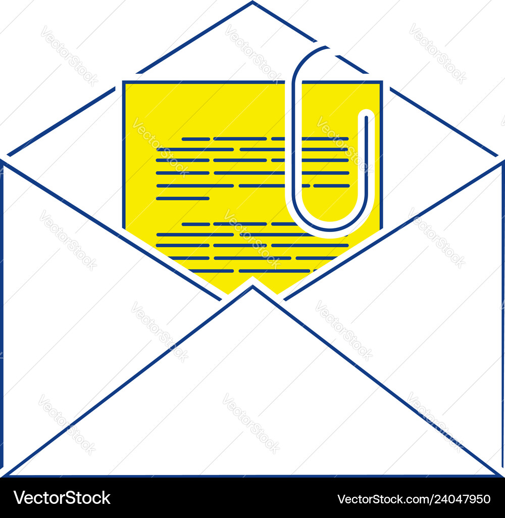 Mail with attachment icon Mail with attachment icon vector image