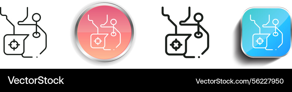 Map icon thin linear regular and button style vector image