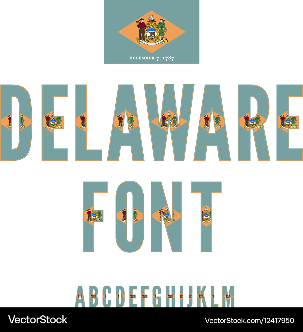 National flag font Vector Image