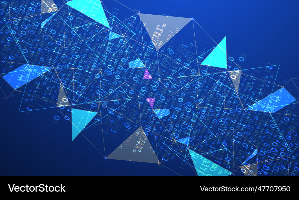 Technology background big data concept binary vector image