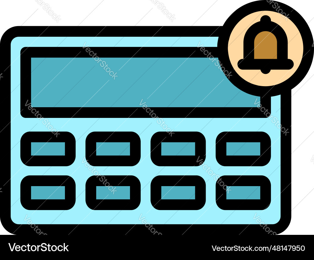 Touch video intercom icon flat Touch video intercom icon flat vector image