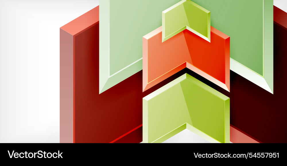 3d arrow techno design template Royalty Free Vector Image