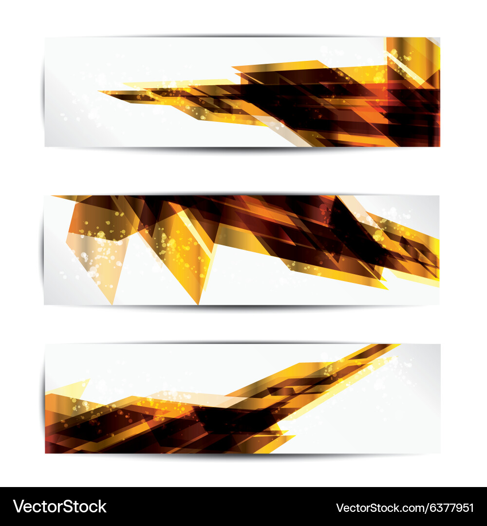 Set of abstract colorful web headers and cards Vector Image