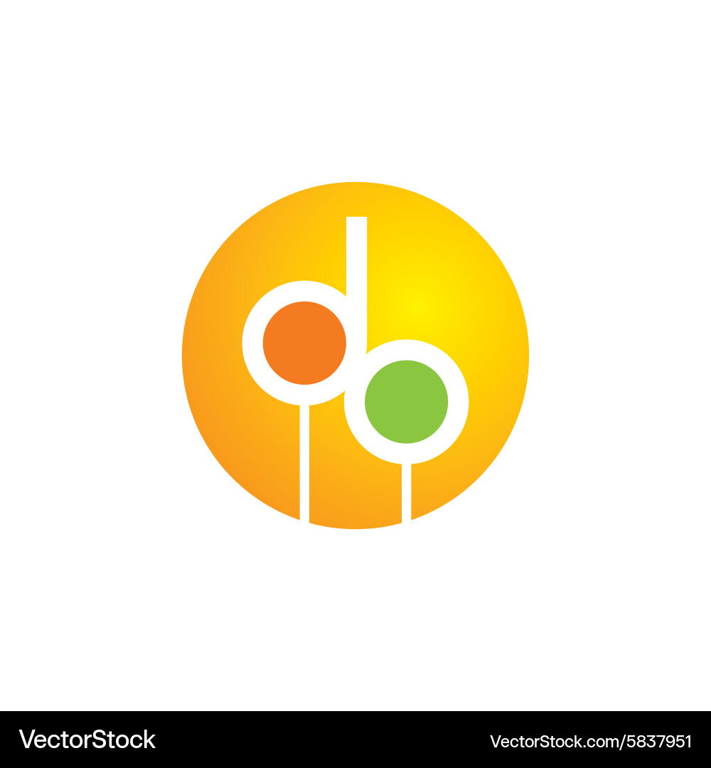 Sign of the letter d and o Vector Image