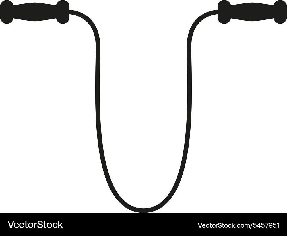 Skipping Seil Ikone springen-rope Symbol flach Vektorbild
